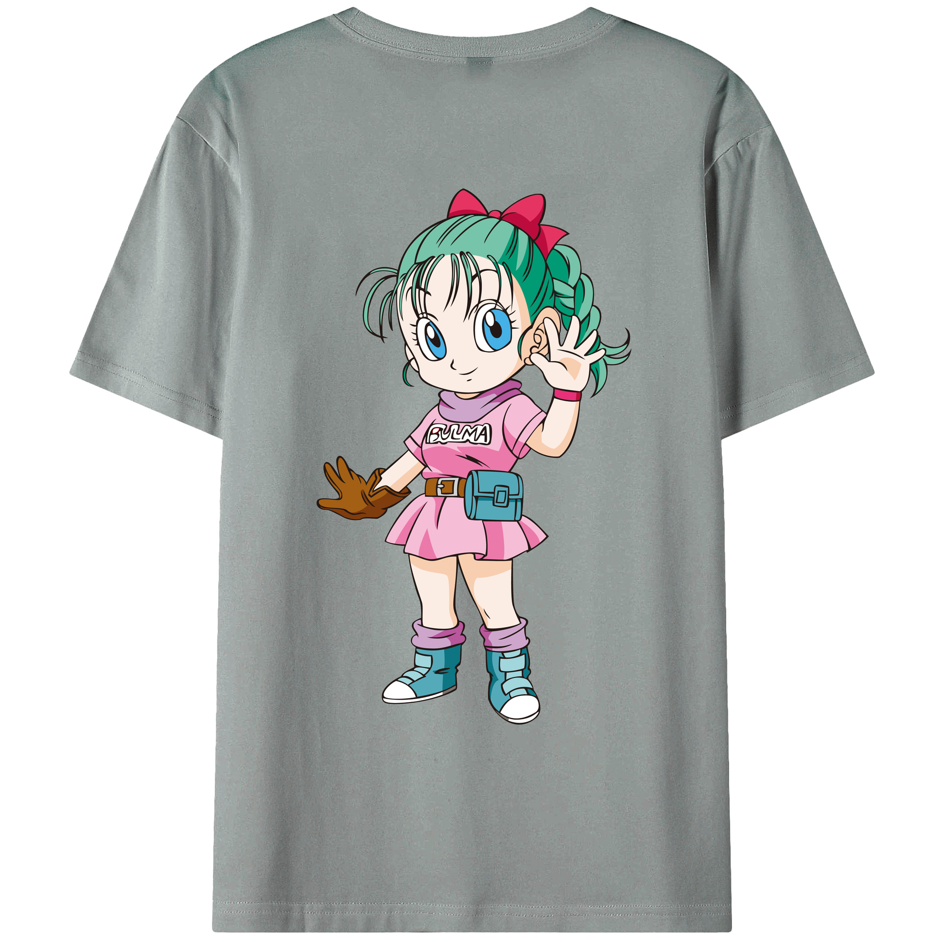 （画像用） ドラゴンボール ブルマ DRAGON BALL Bulma 綿100％ メンズ半袖Tシャツ（バックプリント） 通気性